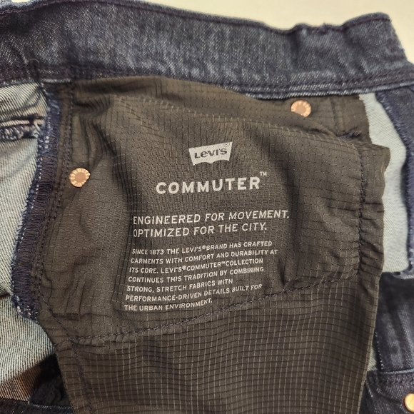 Levis Jeans Mens Size 30x34 Blue Commuter Pro Straight Stretch Reflective NWOT - Picture 10 of 16